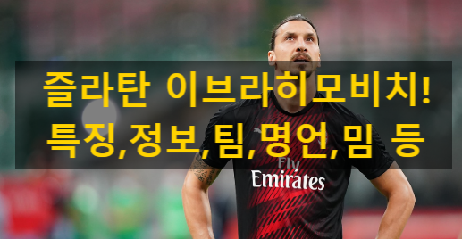 즐라탄 이브라히모비치! 특징,정보,팀,명언,밈 등