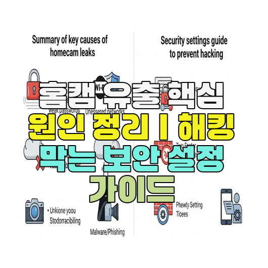  홈캠 유출 핵심 원인 정리｜해킹 막는 보안 설정 가이드