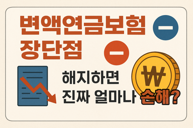 변액연금보험 장단점 + 해지하면 진짜 얼마나 손해?