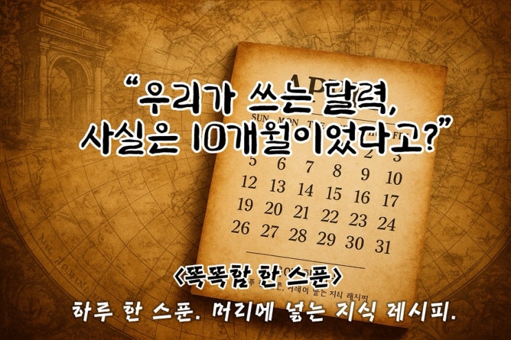  <똑똑함 한 스푼> - 우리가 쓰는 달력, 사실은 10개월이었다고?