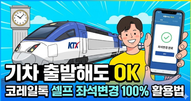  기차 출발해도 OK, 코레일톡 셀프 좌석변경 100프로 활용법