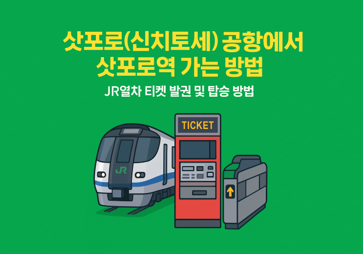  ㅣ일본(삿포로) 여행ㅣ삿포로 신치토세 공항에서 시내 삿포로역 가기, JR 기차 티켓 발권(가격/요금) 및 탑승 위치(방법)