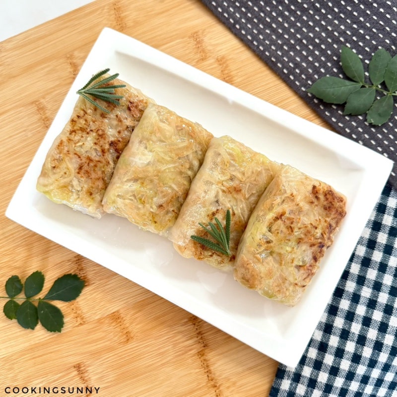 살 쏙 빠지고 정말 맛있는 참치 양배추 라이스페이퍼롤 만들기 다이어트식단 라이스페이퍼....