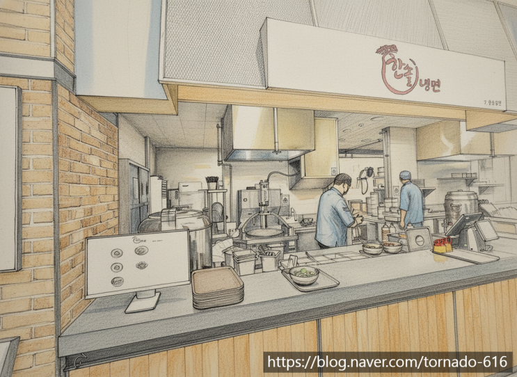 [김포/고촌 맛집] 현대프리미엄아울렛 h.kitchen 푸드코트 냉면 맛집, ‘한솔냉면’ 솔직 후기