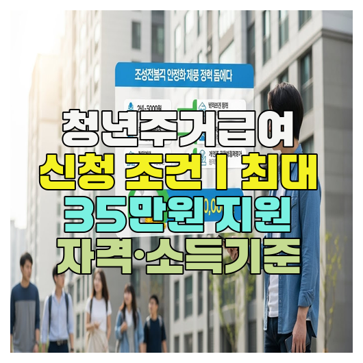  청년주거급여 신청 조건｜최대 35만원 지원 자격·소득기준
