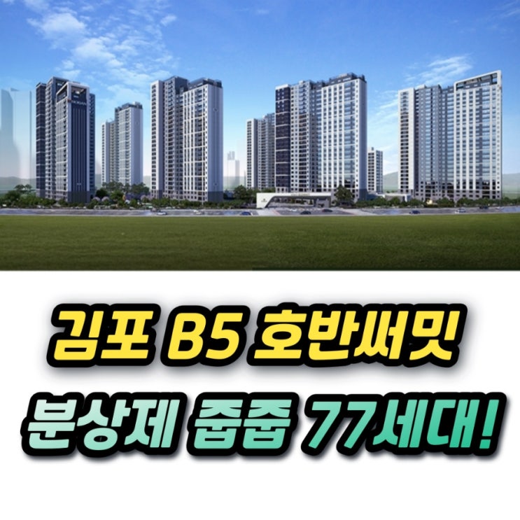  김포 풍무역세권 B5 호반써밋 무순위 줍줍 청약 73세대! 분양가상한제 아파트인데..?!
