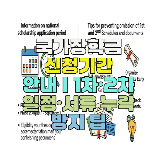  국가장학금 신청기간 안내｜1차·2차 일정·서류 누락 방지 팁