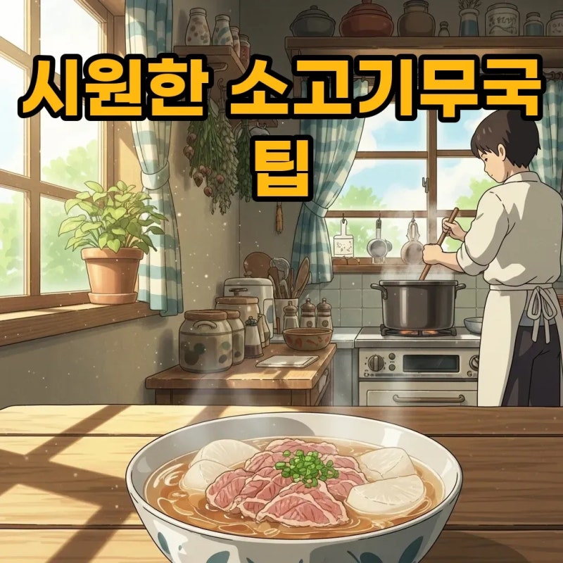 시원한 소고기무국 레시피, 양지 부위로 간단하게!