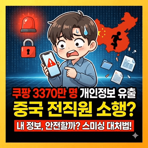  쿠팡 개인정보 유출 3370만 명, 중국 전직원 소행? 스미싱 대처법