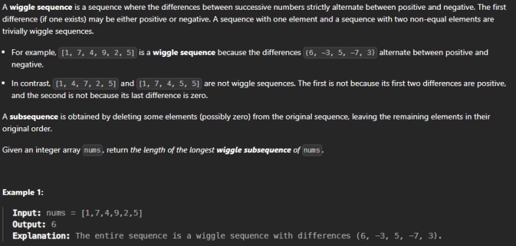  JAVA_LeetCode 376_Wiggle Subsequence