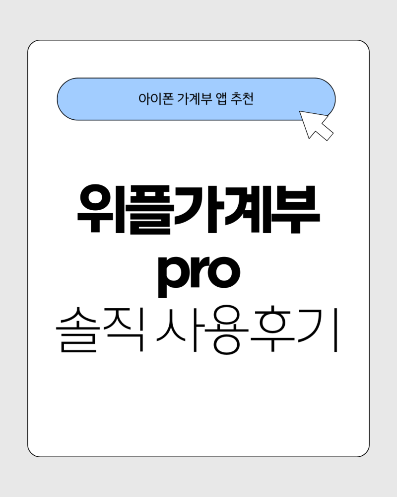 아이폰 위플가계부pro 솔직 사용후기 유료버전은 어떨까?