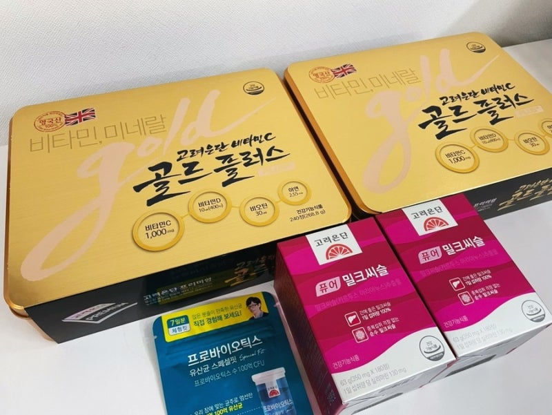 연말선물 고려은단 메가도스C, 비타민C 골드플러스, 밀크씨슬 구매후기