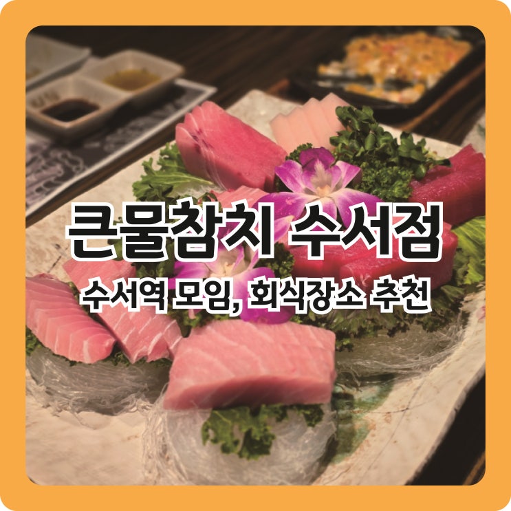  수서역 모임, 회식장소 추천 맛집ㅣ큰물참치 참치회 정식
