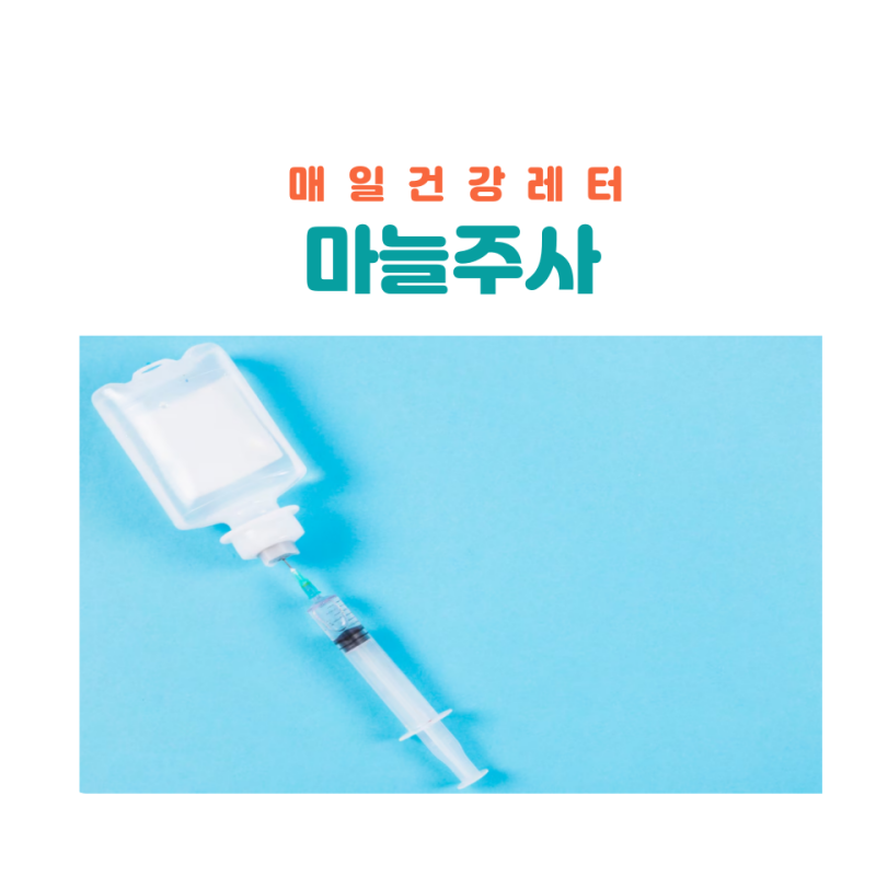 마늘주사 효능 가격 주기 실비 부작용