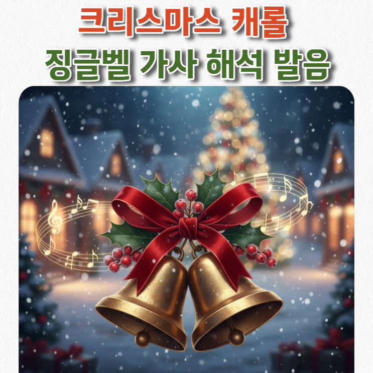  크리스마스 캐롤_ 징글벨(Jingle Bells) 가사 해석 발음 & 유용한 영어표현