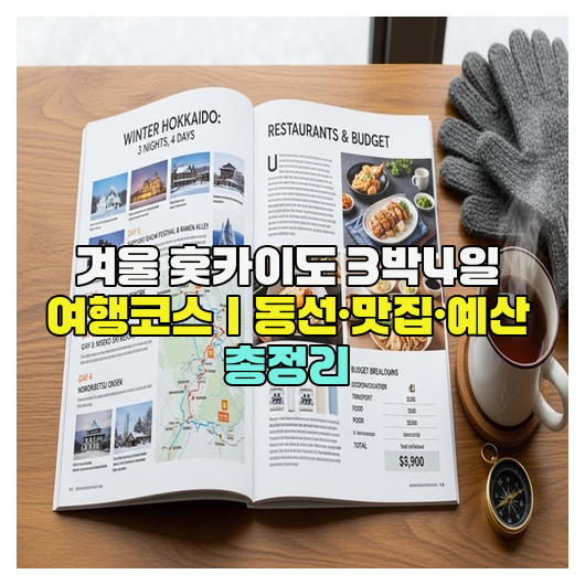 겨울 홋카이도 3박4일 여행코스｜동선·맛집·예산 총정리