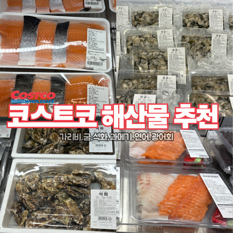  코스트코 해산물 코너 종류, 가격, 할인 추천템 (가리비,굴,석화,과메기,연어,광어회)