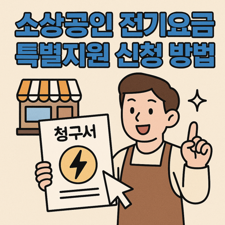  소상공인 전기요금 특별지원 신청 방법, 연 매출 1억 400만 원 이하 사장님 최대 20만 원 감면 혜택