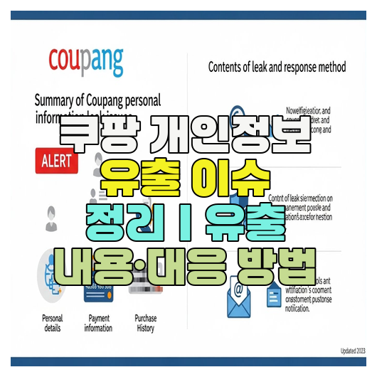  쿠팡 개인정보 유출 이슈 정리｜유출 내용·대응 방법