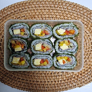 감태 김밥 만들기 프레시한 김밥 레시피