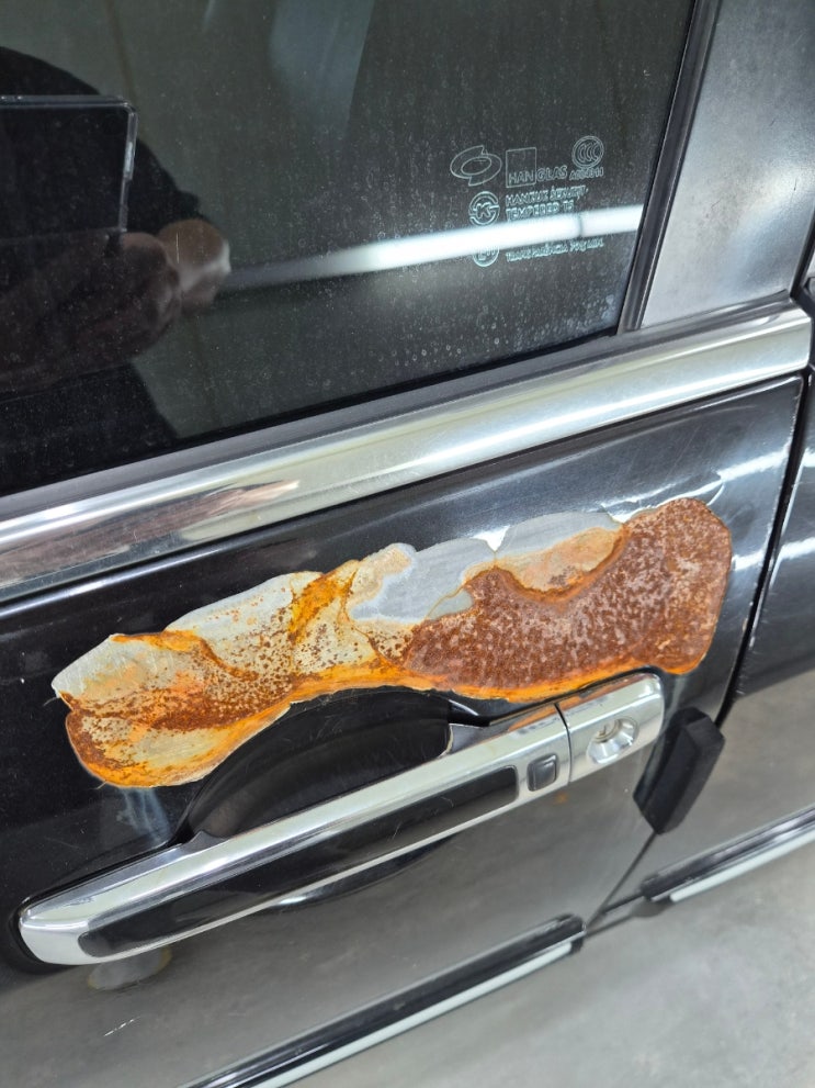  차 도색 벗겨짐  앞도어 전체도장 녹방지 붓펜