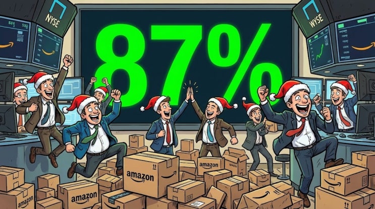  미국 증시 산타 랠리 시작되나? 12월 금리 인하 확률 87%와 아마존 주가 전망