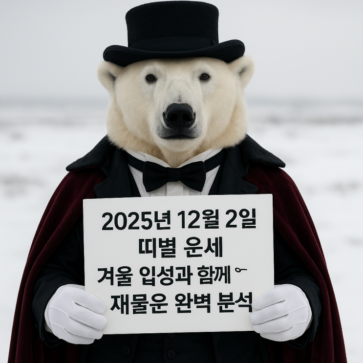  2025년 12월 2일 띠별 운세 겨울 입성과 함께 찾아오는 재물운 완벽 분석