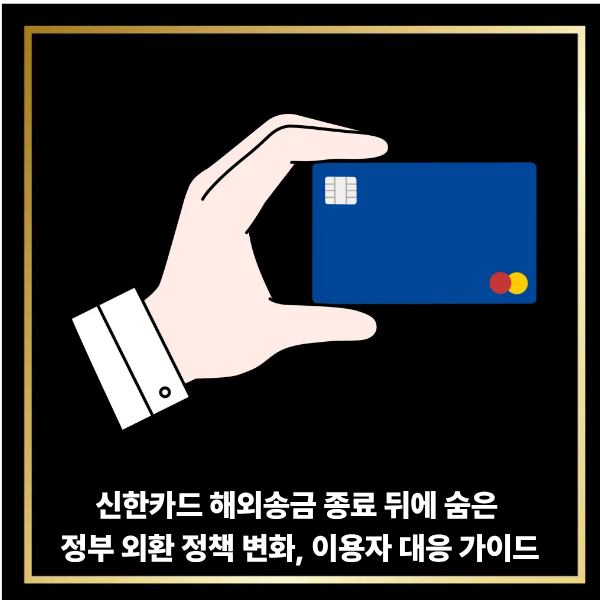  신한카드 해외송금 종료 뒤에 숨은 정부 외환 정책 변화, 이용자 대응 가이드