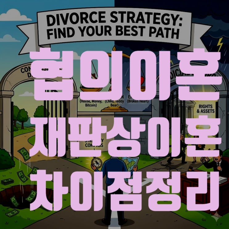  협의이혼 vs 재판상 이혼 차이점, 재산분할과 위자료 유리한 방법은? (2025년 총정리)