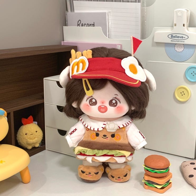  20cm 감자 버거 세트 인형옷 아이돌인형옷
