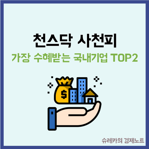  천스닥 사천피에 가장 수혜 많이 받는 기업 TOP2