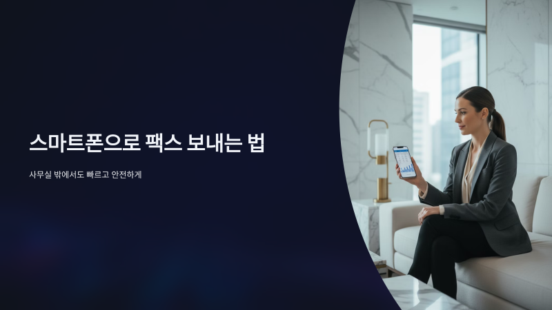 팩스 보내는 방법 모바일 팩스 앱 사용하기