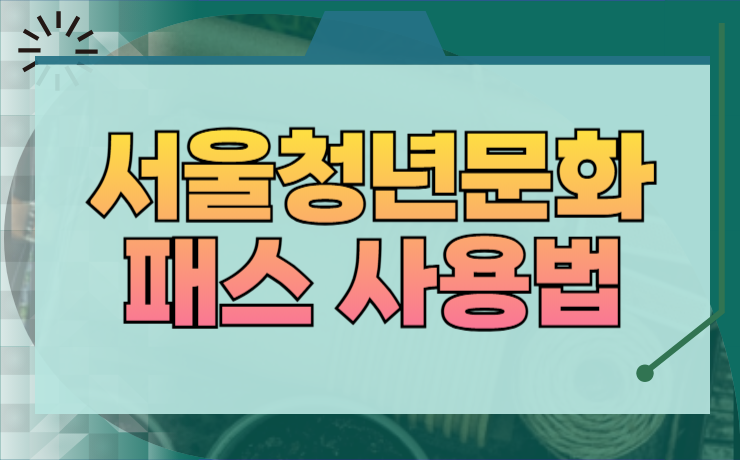 서울청년문화패스 사용법 신청내용 사용처 조회