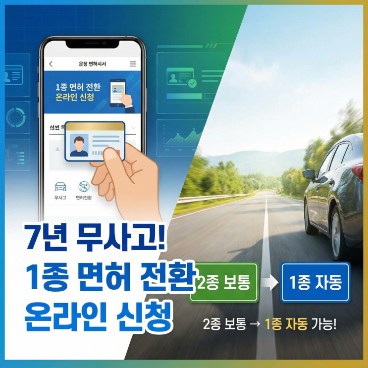  7년 무사고 1종 보통 자동 전환 발급 | 온라인 신청 방법 총정리!