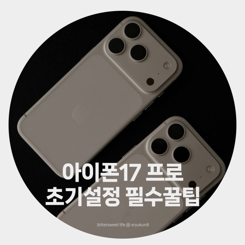 아이폰17프로 iOS26 초기 설정 필수 꿀팁 정리 (배터리 최적화, 키보드 오타, 카메라 설정)