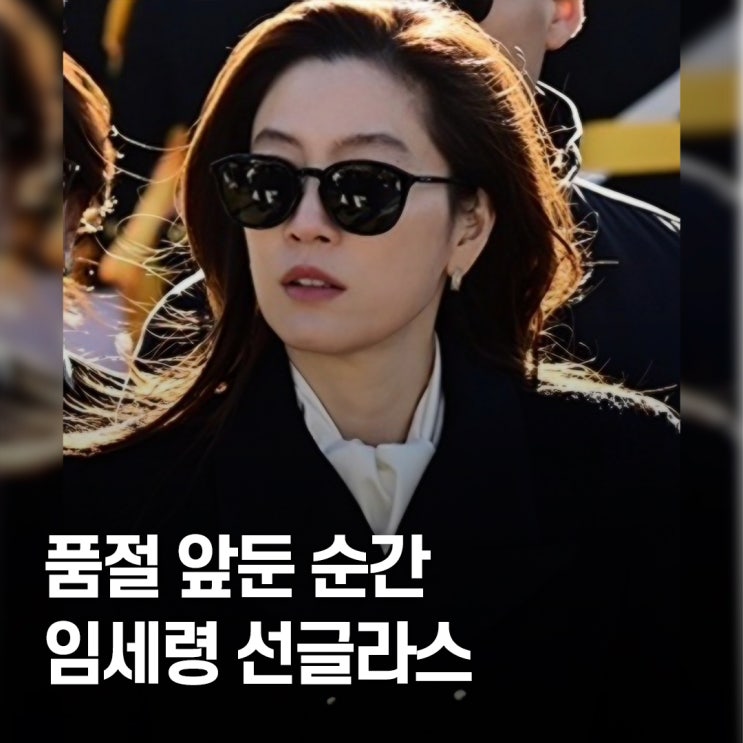  조용히 등장했을 뿐인데.. 임세령 선글라스 완판 행진 배경