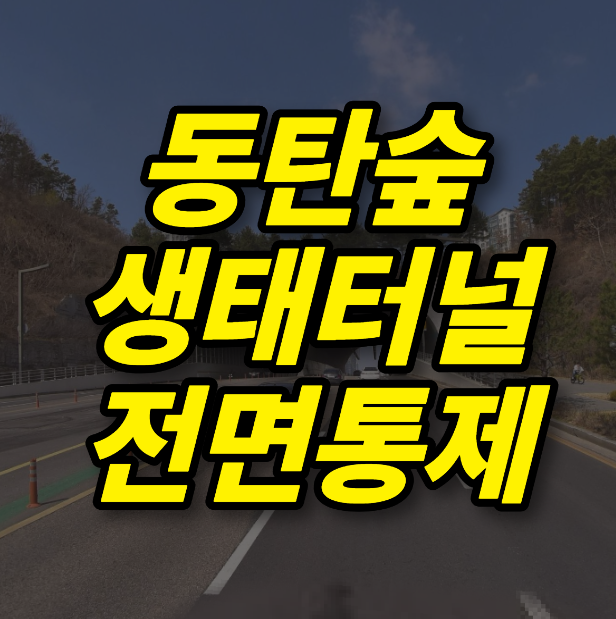 <b>동탄숲 생태터널</b> 전면 통제 화성시 긴급<b>조치</b> 우회도로이용
