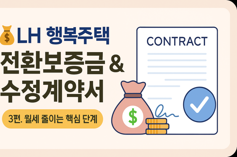 [3편]LH 행복주택 전환보증금 신청 & 전자계약서로 수정계약하기