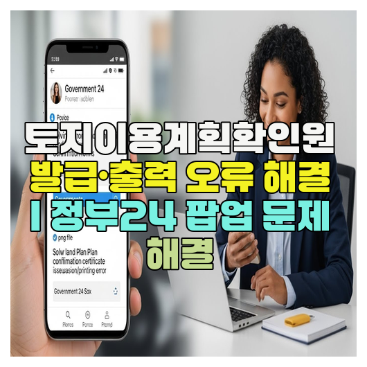  토지이용계획확인원 발급·출력 오류 해결 | 정부24 팝업 문제 해결