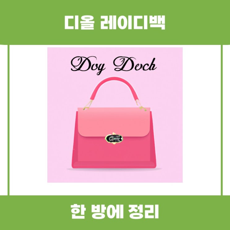  디올 레이디백의 매력 알아보기