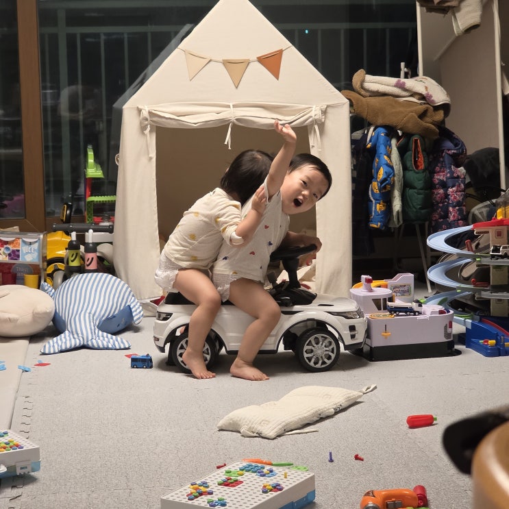  [심플룸 인디언 텐트] 쌍둥이 아빠가 선택한 거실 공간 활용 끝판왕 (공간차지 X, 감성 O)