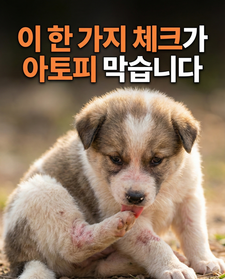  강아지 발바닥 핥기 심하면 아토피 의심? 위험신호 정리