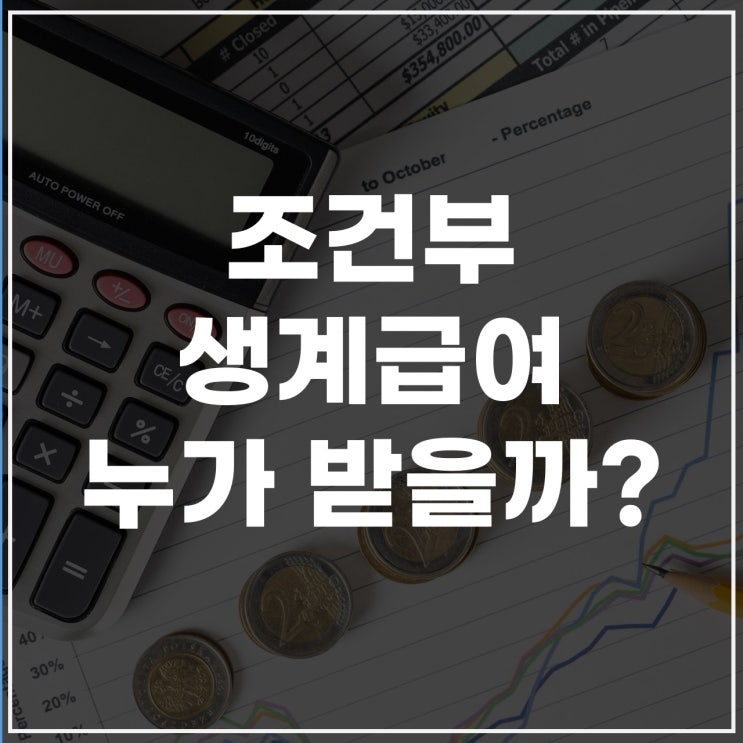  생계급여 조건부 수급자란? 조건, 금액, 주의할 점까지 정리