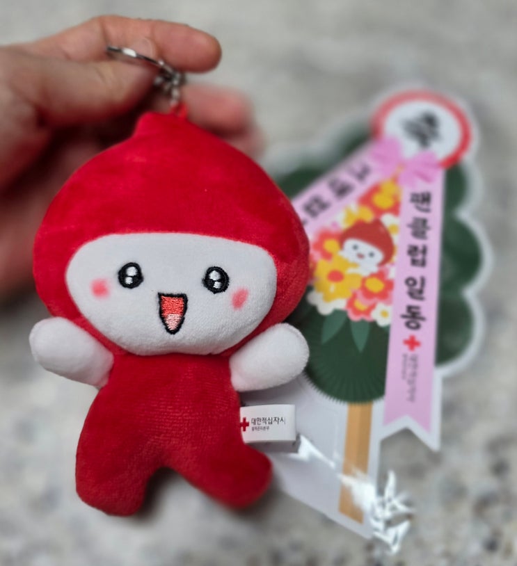  갑자기 도착한 헌혈 나눔이 키링과 남편의 83회 헌혈 기록  우리 집의 특별한 기부 이야기