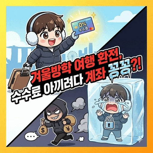  겨울방학 해외여행 환전, 수수료 아끼려다 3년간 금융거래 정지 당한다? (중고거래 절대 주의)