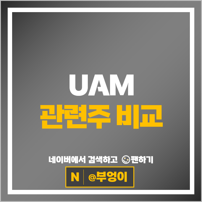 UAM 관련주 한화시스템 카카오 주가 GS 넥센타이어 제주항공 주식