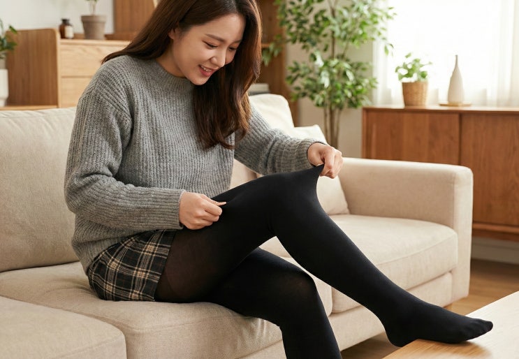  "칼바람 완벽 차단! 치마 속에 숨겨진 비밀 '기모 스타킹 & 속바지' 리뷰"