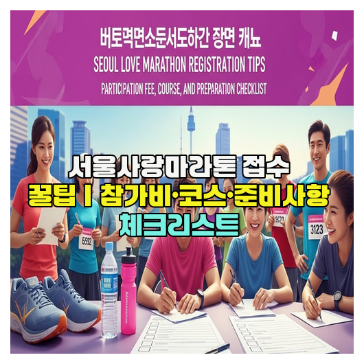  서울사랑마라톤 접수 꿀팁｜참가비·코스·준비사항 체크리스트