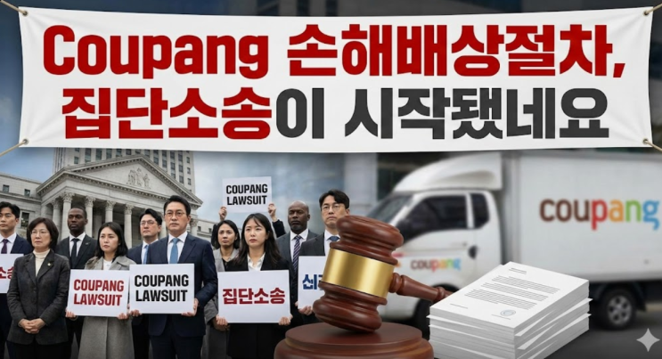  쿠팡 손해배상절차, 집단소송이 시작됐네요