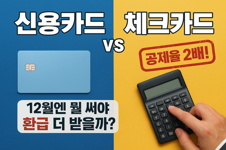  소득공제 최대치! 신용 vs 체크카드 막판 뒤집기